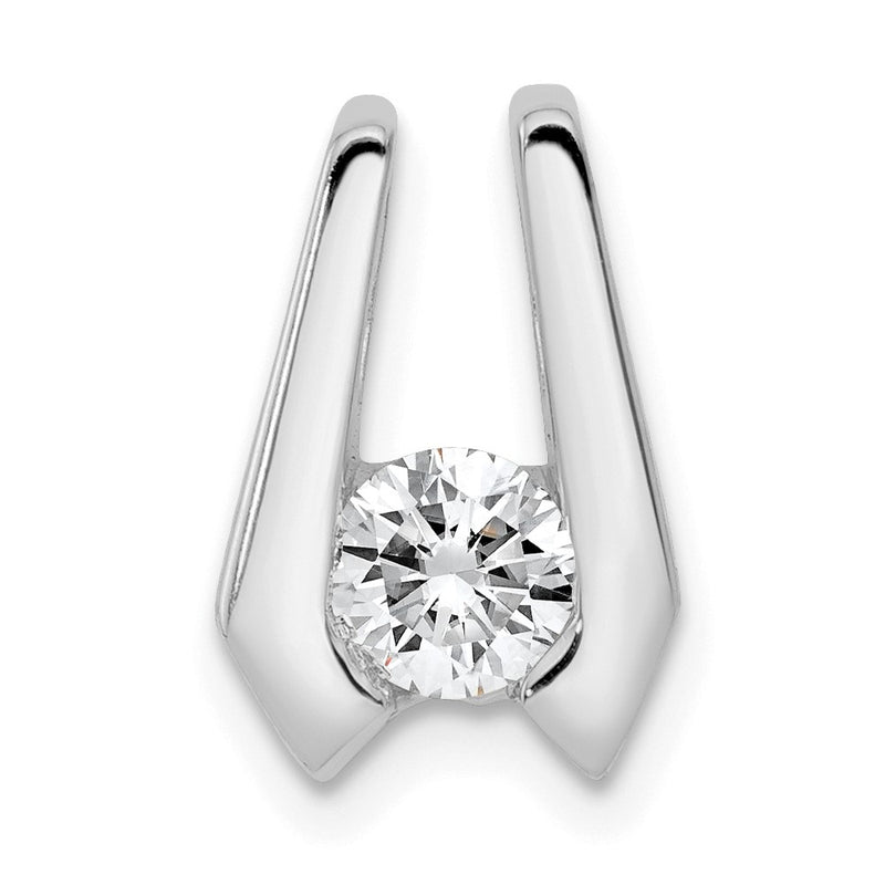 14k White Gold VS 4.5mm Diamond Slide