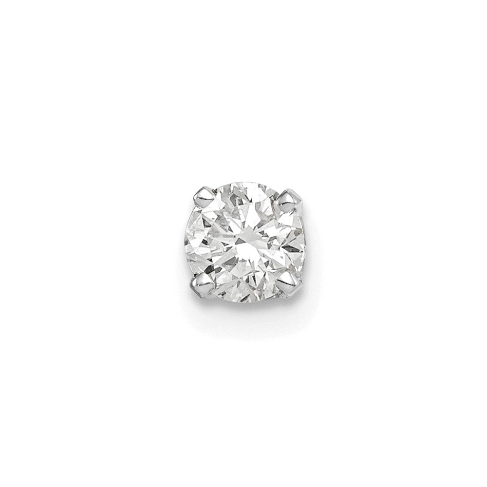 14k White Gold AAA Quality Complete Diamond Stud Earring