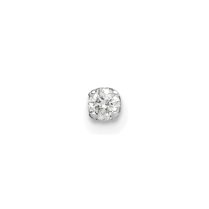 14k White Gold AAA Quality Complete Diamond Stud Earring