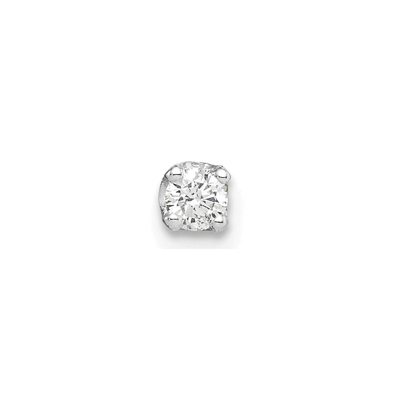 14k White Gold AAA Quality Complete Diamond Stud Earring