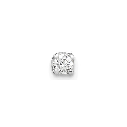 14k White Gold AA Quality Complete Diamond Stud Earring