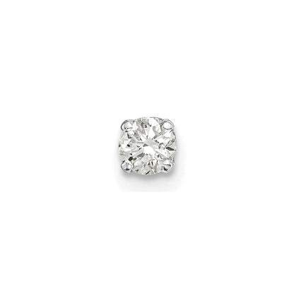 14k White Gold AA Quality Complete Diamond Stud Earring