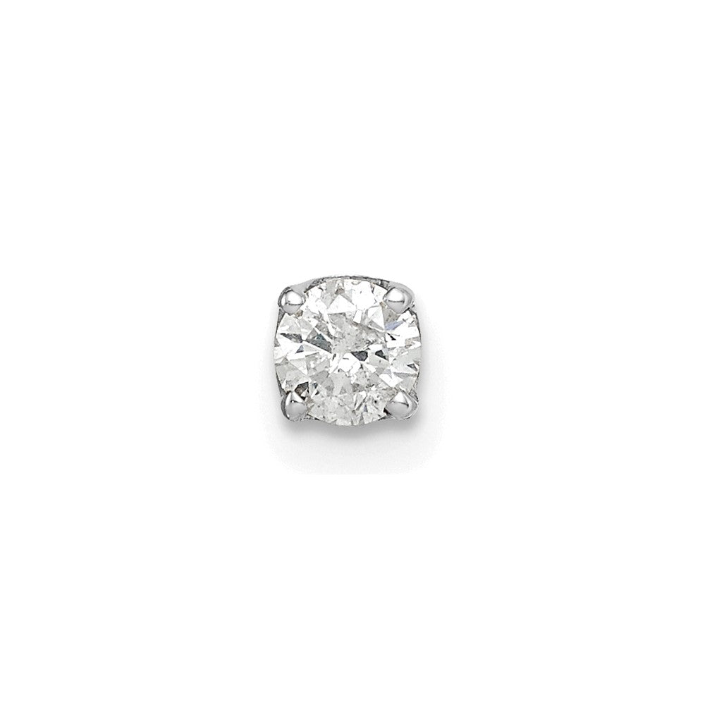 14k White Gold AAA Quality Complete Diamond Stud Earring