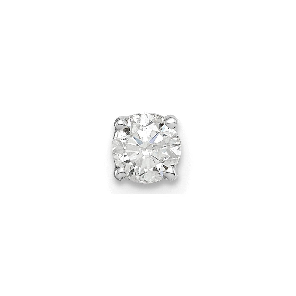 14k White Gold AAA Quality Complete Diamond Stud Earring