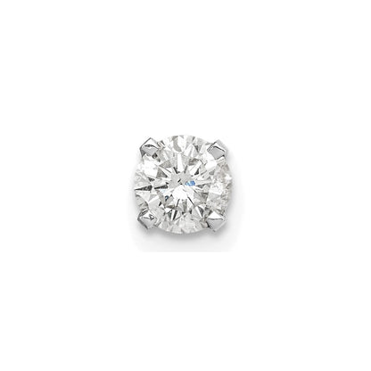 14K White Gold Aaa Quality Complete Diamond Stud Earring
