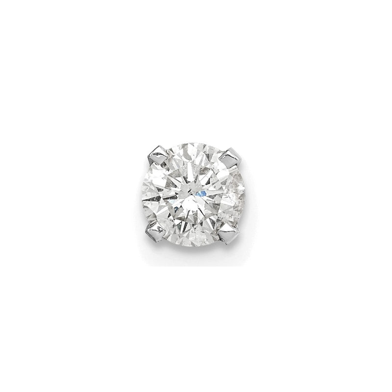 14K White Gold Aa Quality Complete Diamond Stud Earring