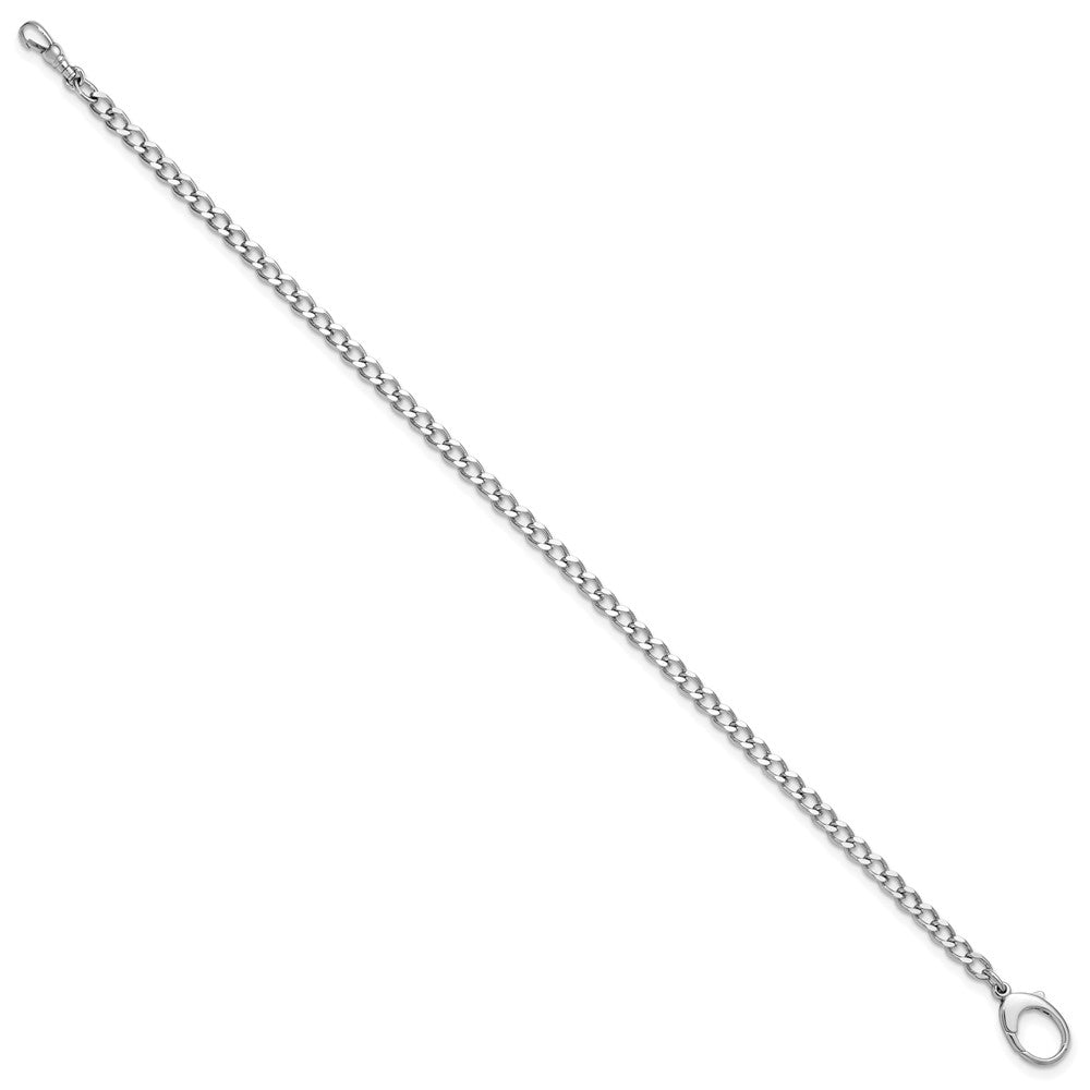 Charles Hubert 11.5 Inch Solid Silver Pocket Watch Chain