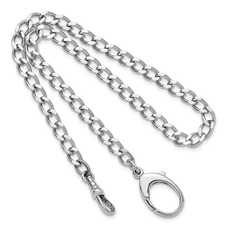 Charles Hubert 11.5 Inch Solid Silver Pocket Watch Chain