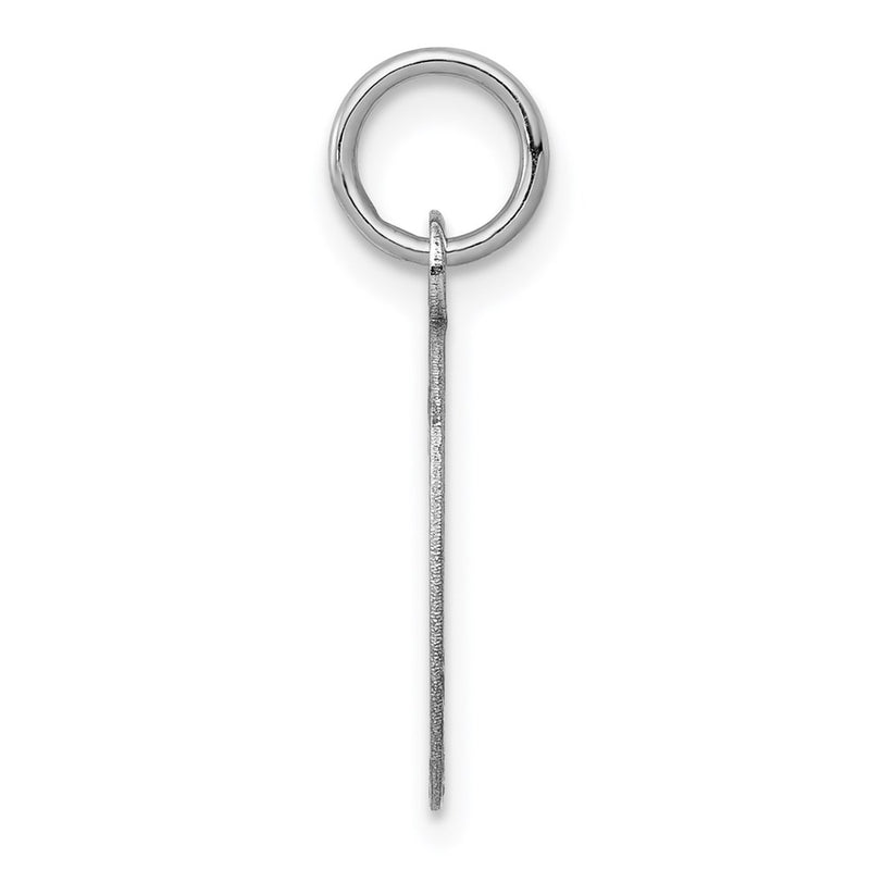 14k White Gold Plain Oval Engravable Disc Charm