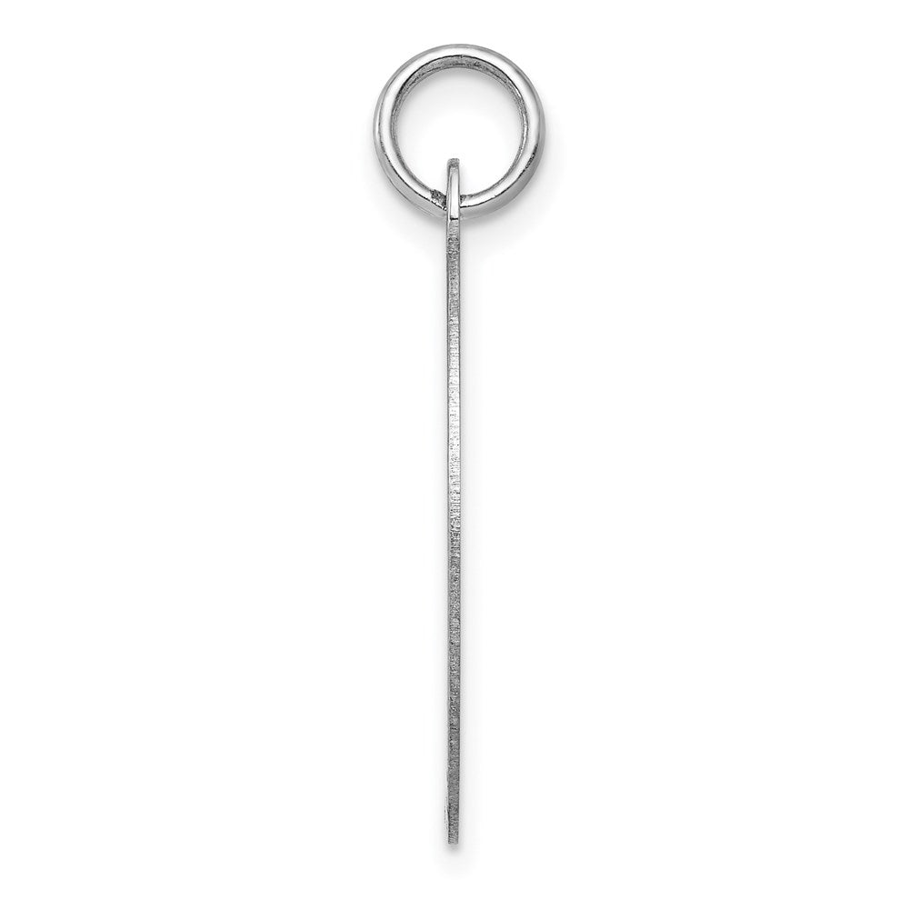 14k White Gold Plain Oval Engravable Disc Charm