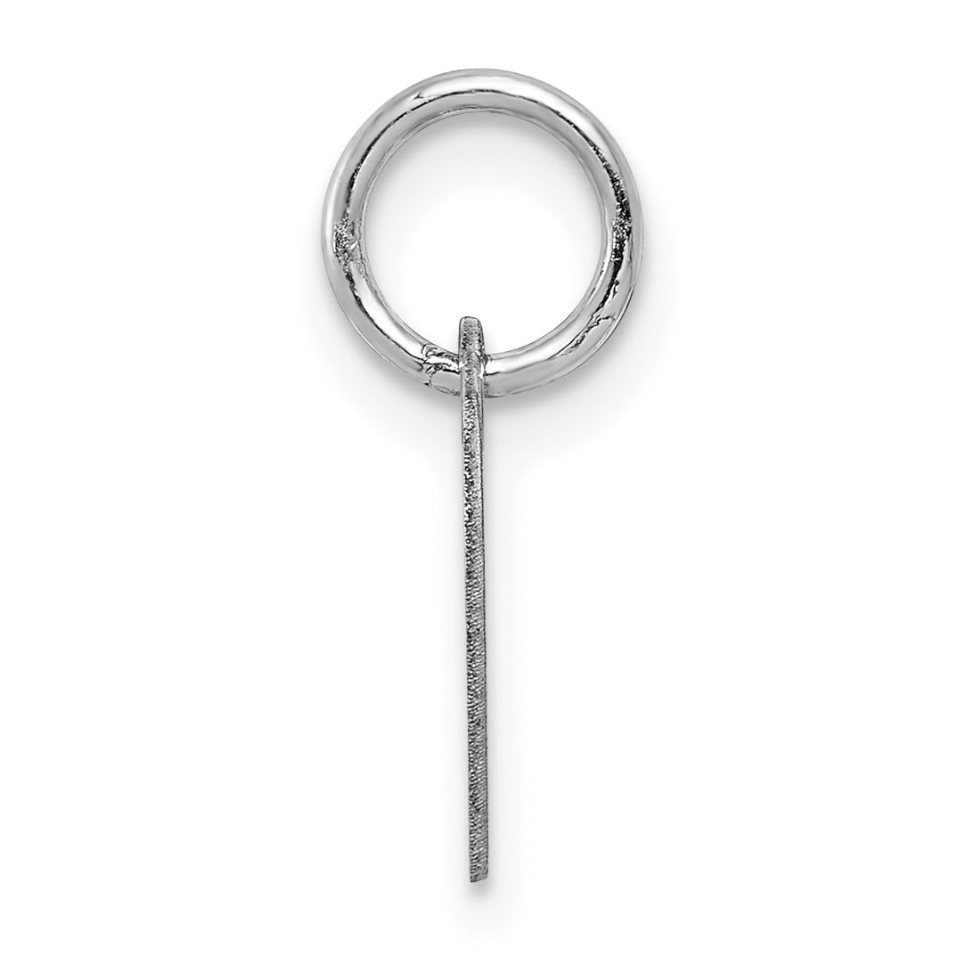 14k White Gold Plain Engravable Heart Charm