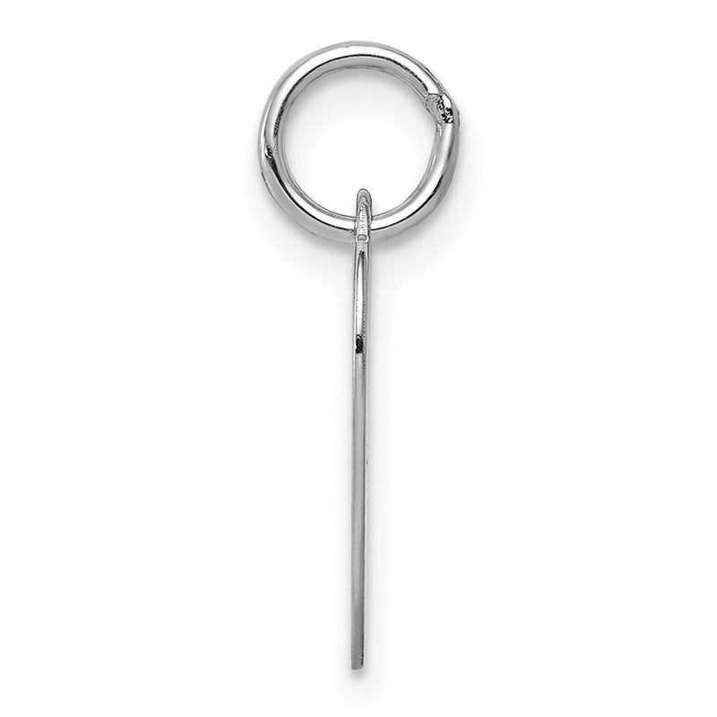 14k White Gold Plain Engravable Heart Charm