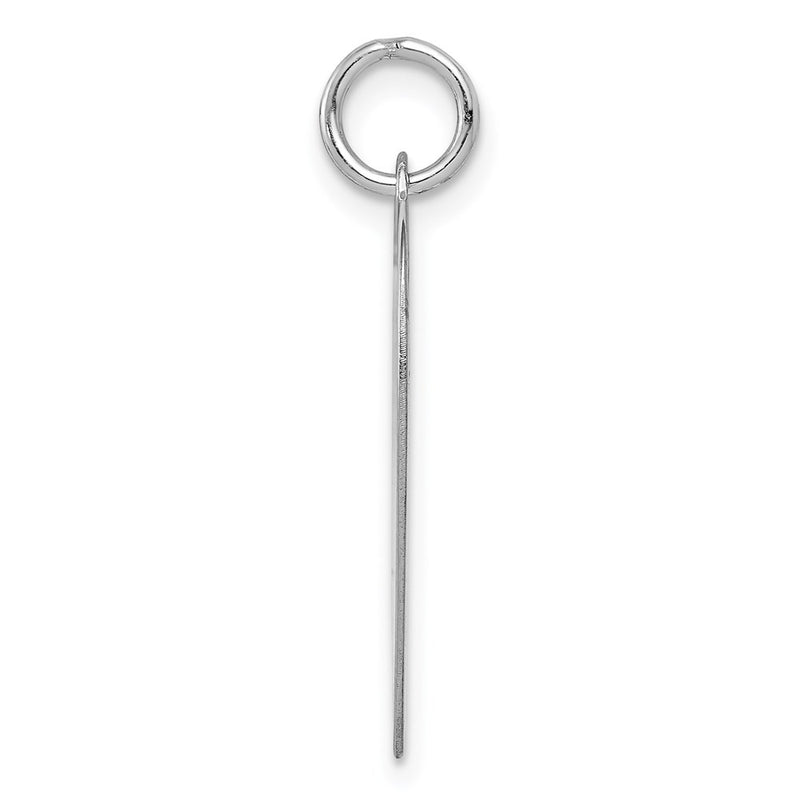 14k White Gold Plain Engravable Heart Charm