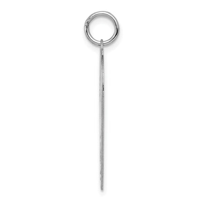 14k White Gold Plain Engravable Heart Charm