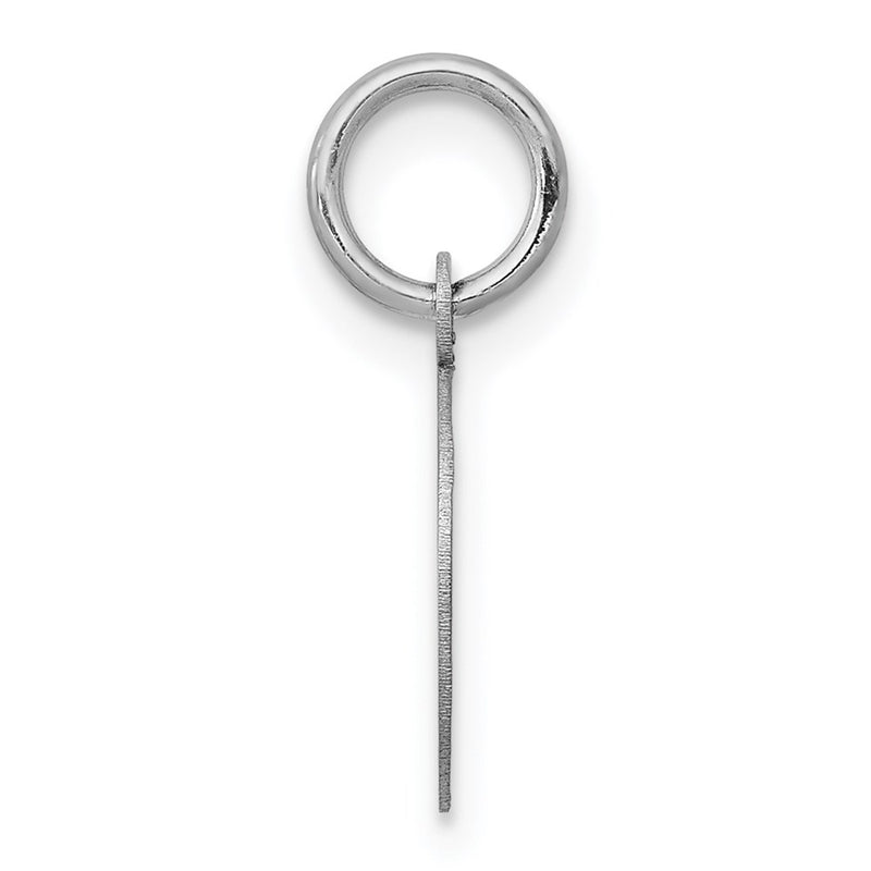 14K White Gold Plain .027 Gauge Round Engravable Disc Charm