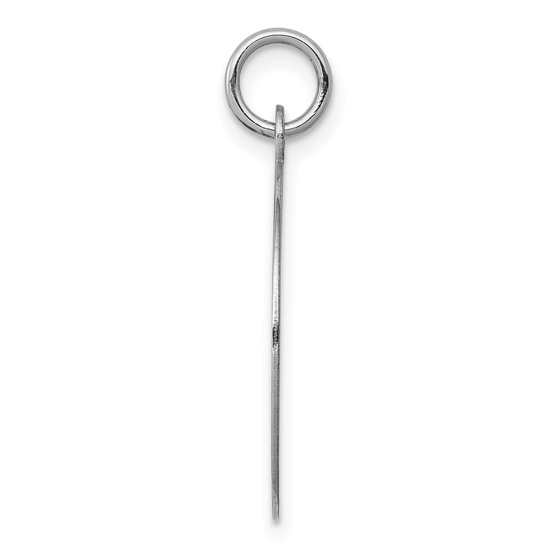 14k White Gold Plain Round Engravable Disc Charm