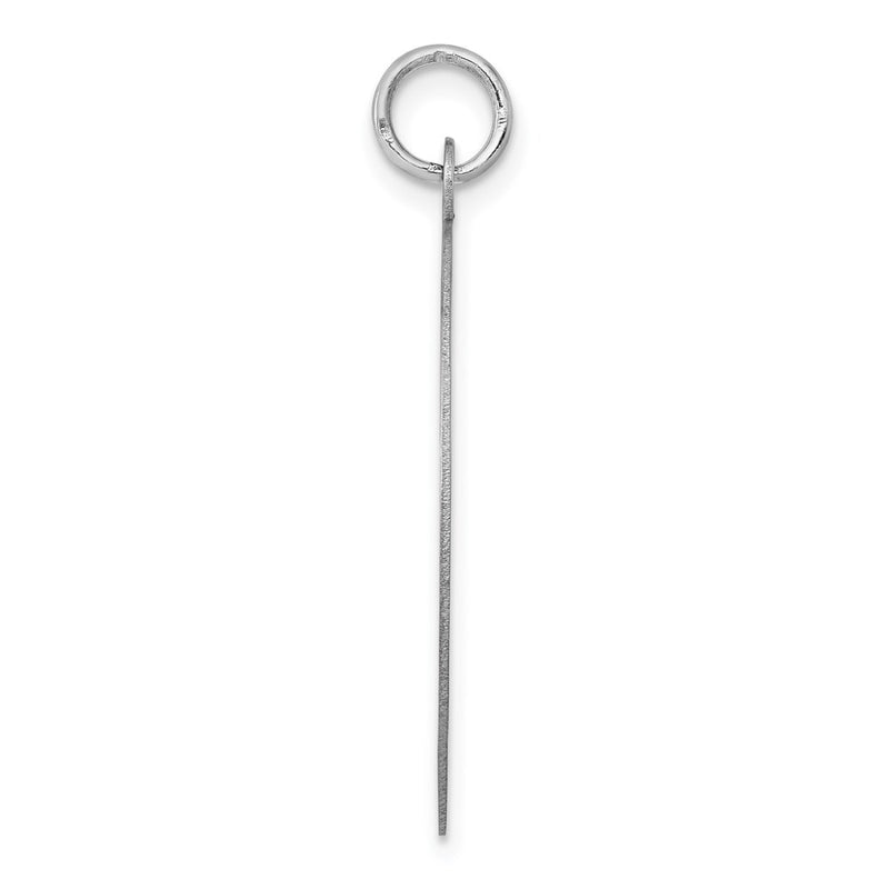 14k White Gold Plain Round Engravable Disc Charm