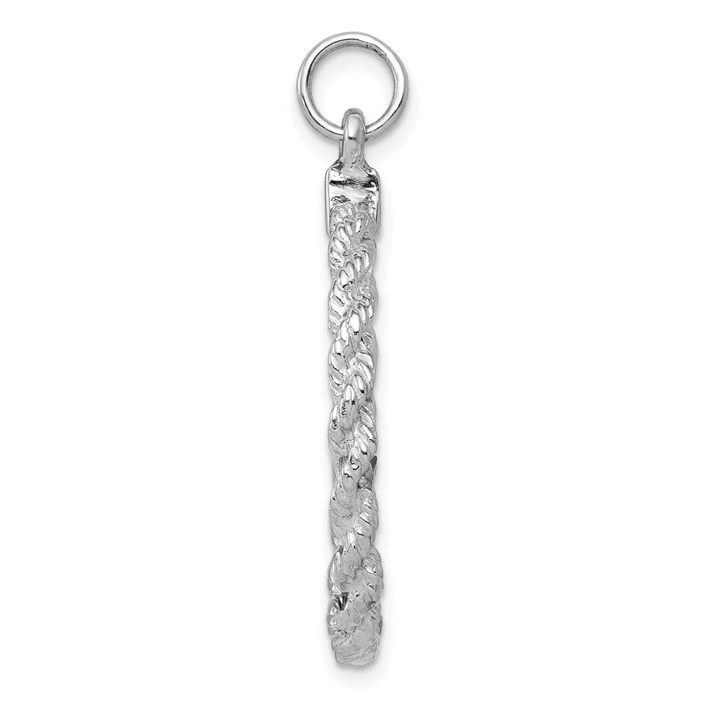 14k White Gold 14k White Gold Rounded with Rope .013 Gauge Engravable Disc