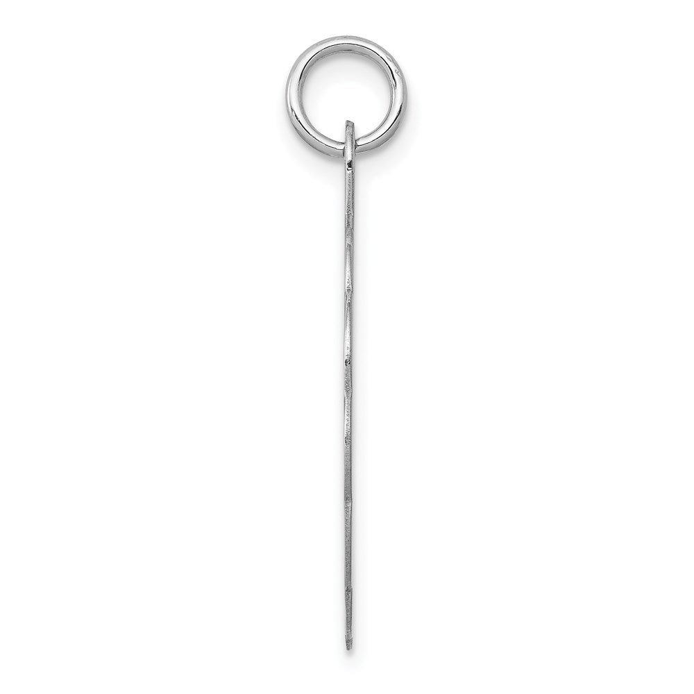 14k White Gold Engraveable Scalloped Disc Charm