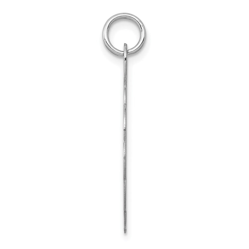 14k White Gold Engraveable Scalloped Disc Charm