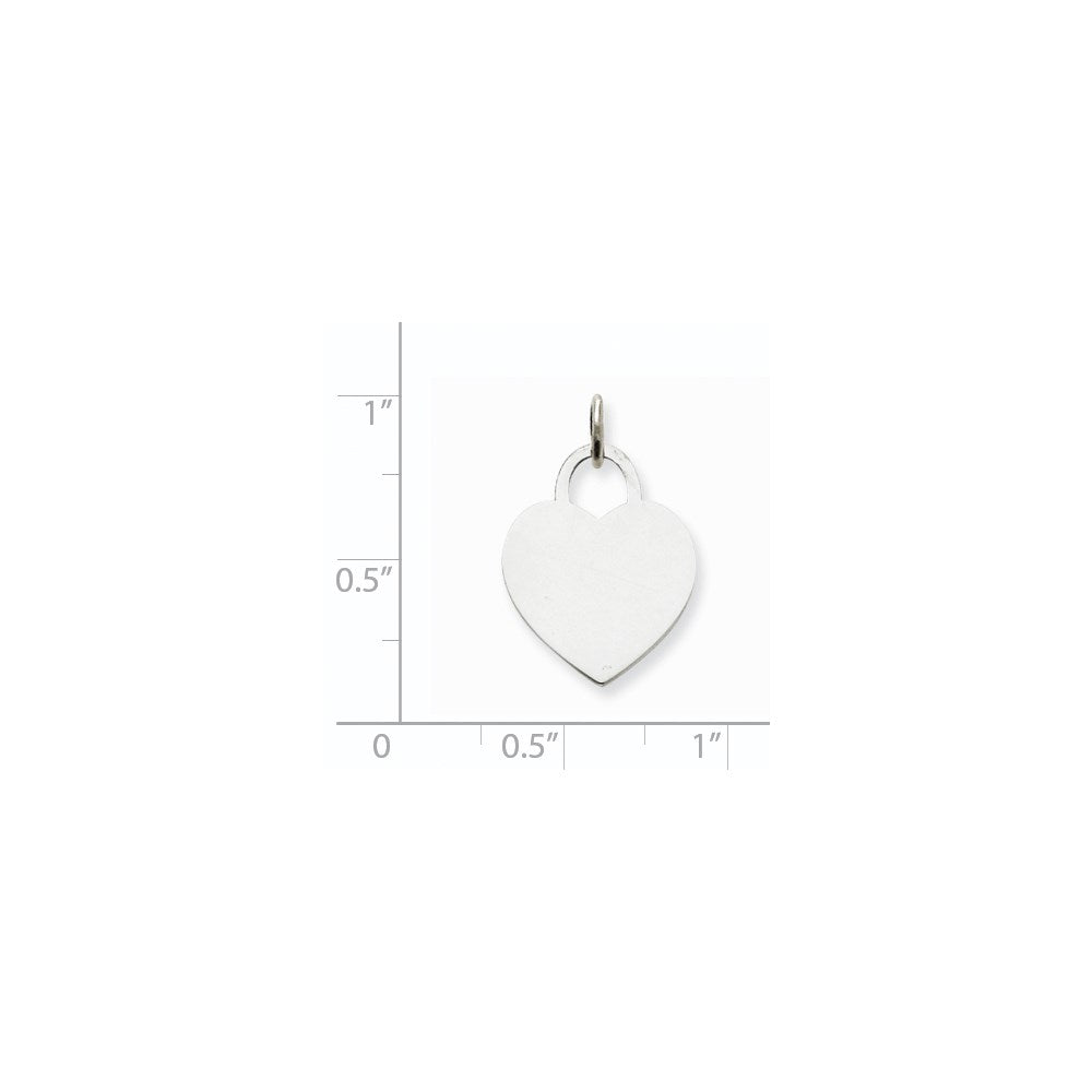 14k White Gold 14k White Gold Medium Engravable Heart