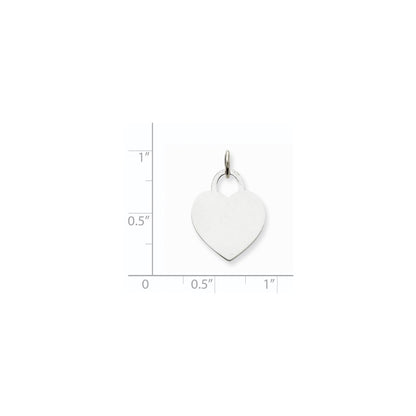 14k White Gold 14k White Gold Medium Engravable Heart