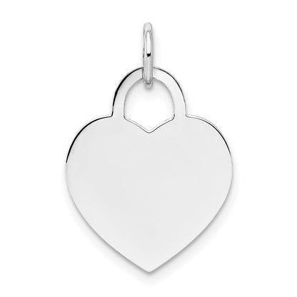 14k White Gold 14k White Gold Medium Engravable Heart