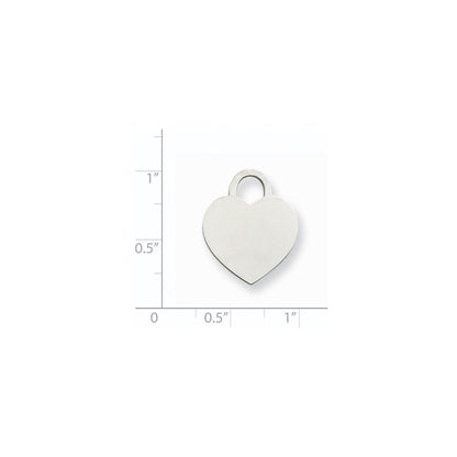 14k White Gold 14k White Gold Large Engravable Heart