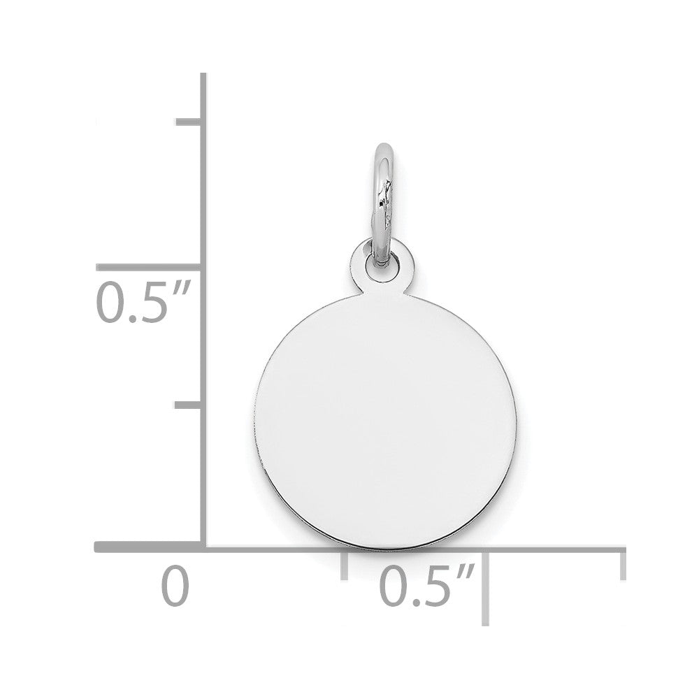 14k White Gold 14K White Gold Round Disc Charm