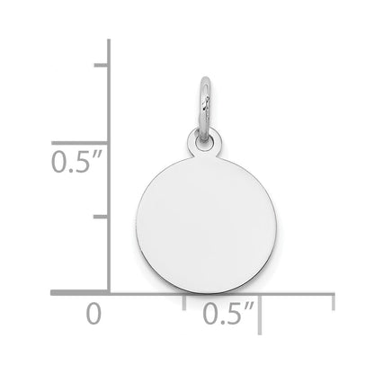 14k White Gold 14K White Gold Round Disc Charm