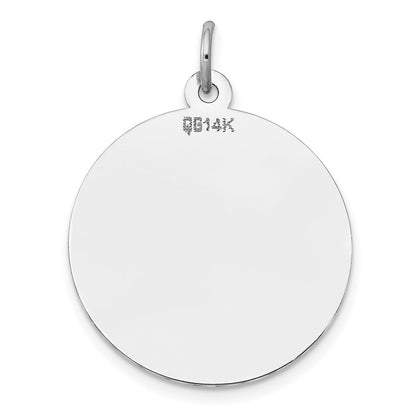 14k White Gold 14K White Gold Round Disc Charm