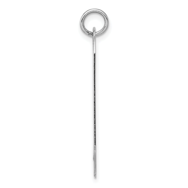 14k White Gold 14k White Gold Plain .018 Gauge Engravable Dog Tag w/Notch Disc