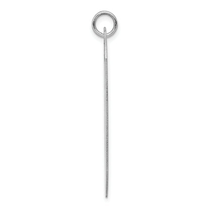 14k White Gold 14k White Gold Plain .018 Gauge Engravable Dog Tag w/Notch Disc