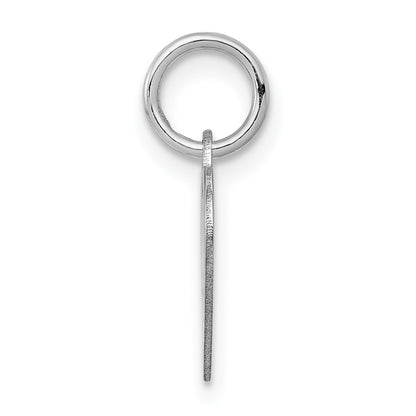 14k White Gold Heart Disc Charm