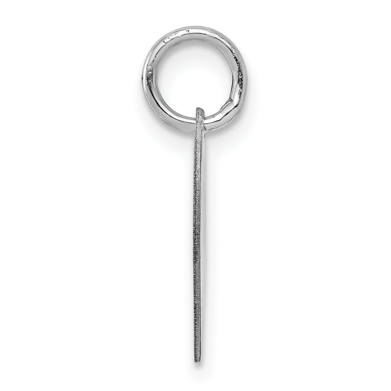 14k White Gold Heart Disc Charm