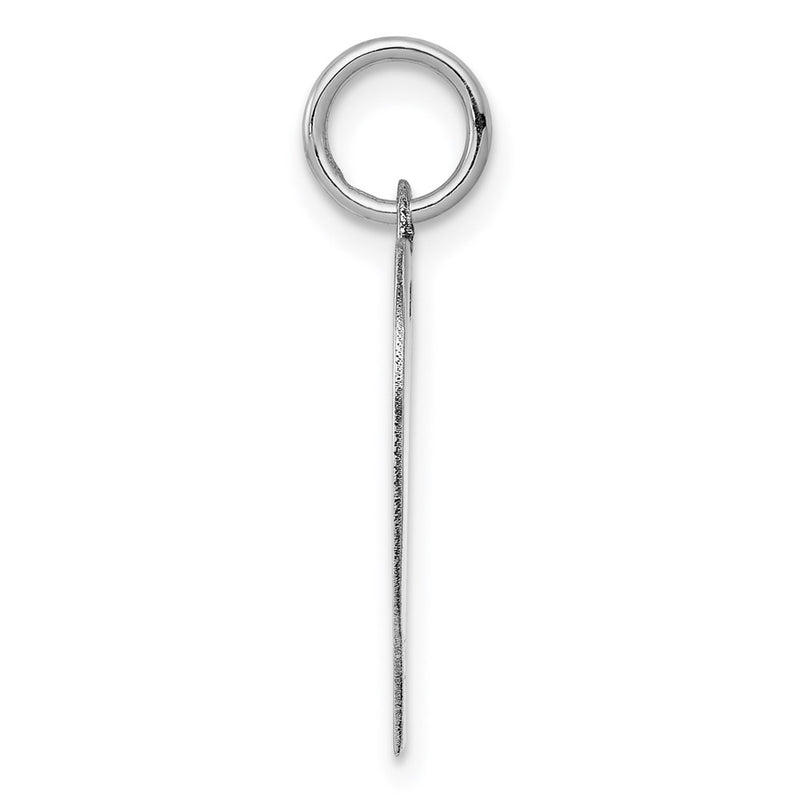 14k White Gold Heart Disc Charm