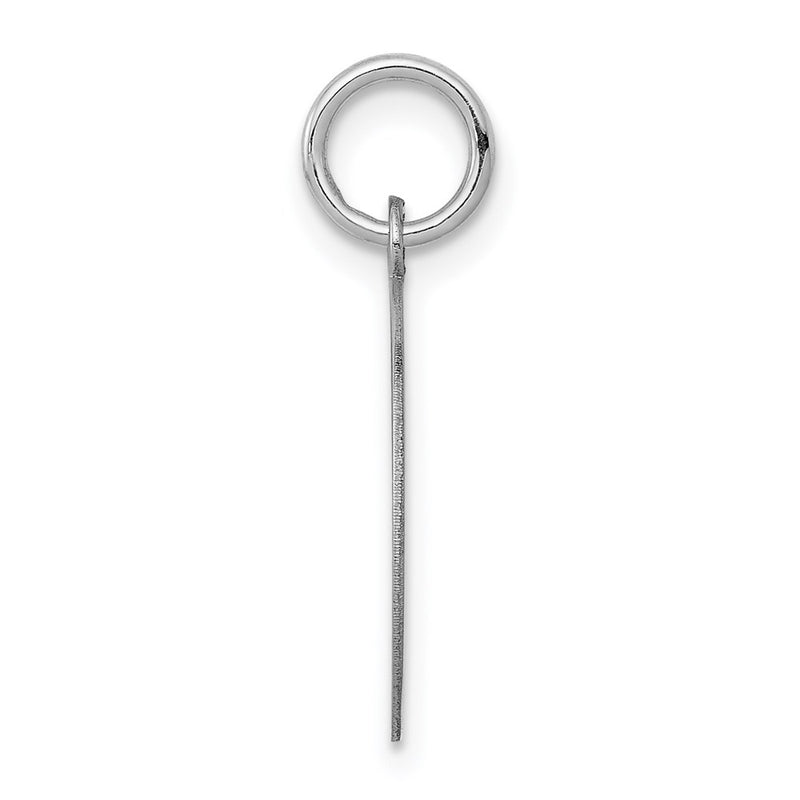 14k White Gold Plain Circular Engravable Disc Charm