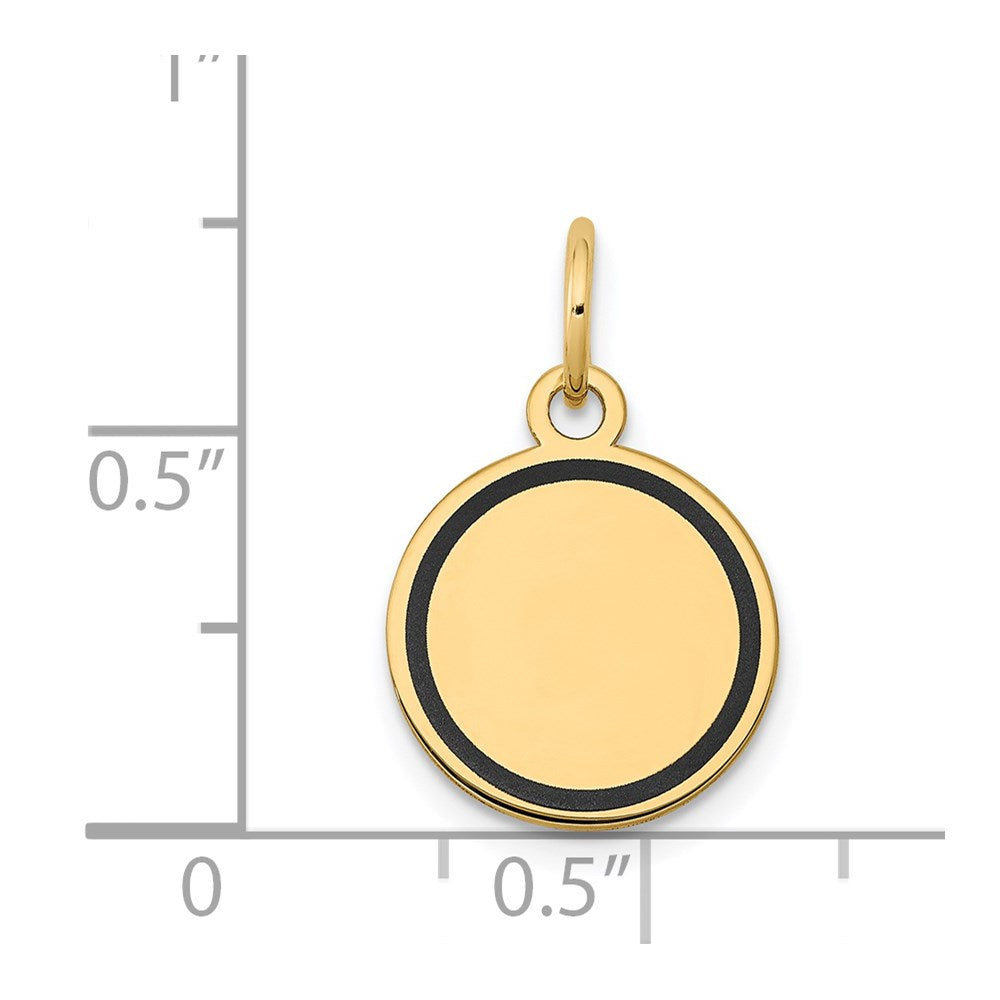 14k White Gold 14k White Gold w/Enamel .027 Gauge Circular Engravable Disc