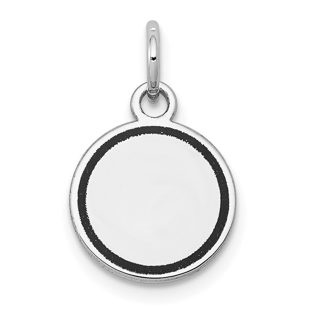 14k White Gold 14k White Gold w/Enamel .027 Gauge Circular Engravable Disc