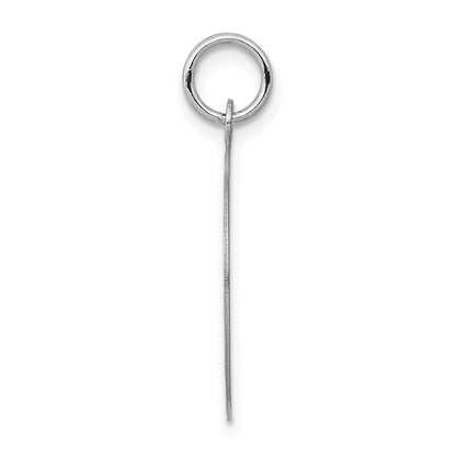 14k White Gold Etched Engraveable Round Disc Charm