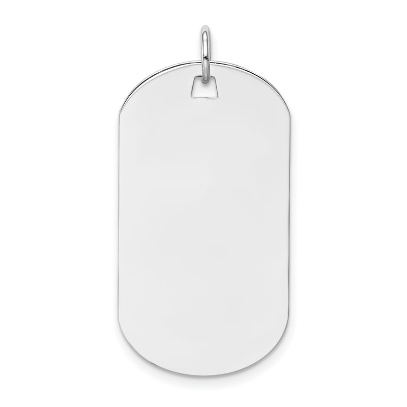 14k White Gold 14k White Gold Plain .011 Gauge Engraveable Dog Tag Disc Charm