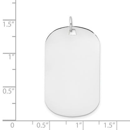 14k White Gold 14k White Gold Plain .027 Gauge Engraveable Dog Tag Disc Charm