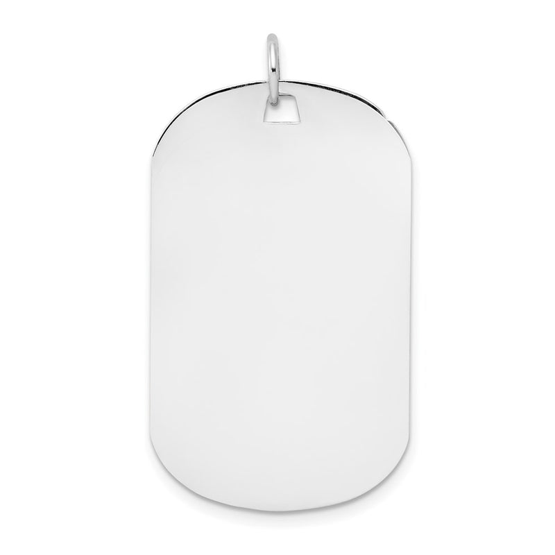 14k White Gold 14k White Gold Plain .013 Gauge Engraveable Dog Tag Disc Charm