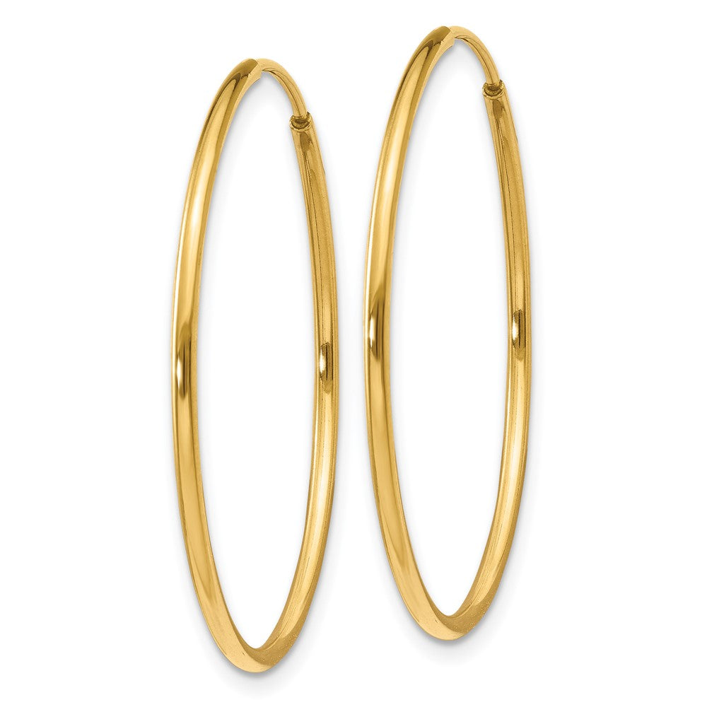 14K Yellow Gold 1.25mm Endless Hoop Earring