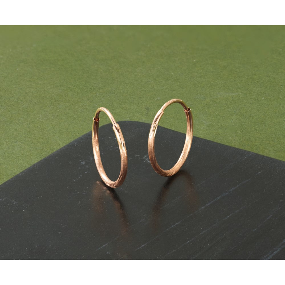 14k-rose-gold-125mm-diamond-cut-endless-hoop-earring-xy1258