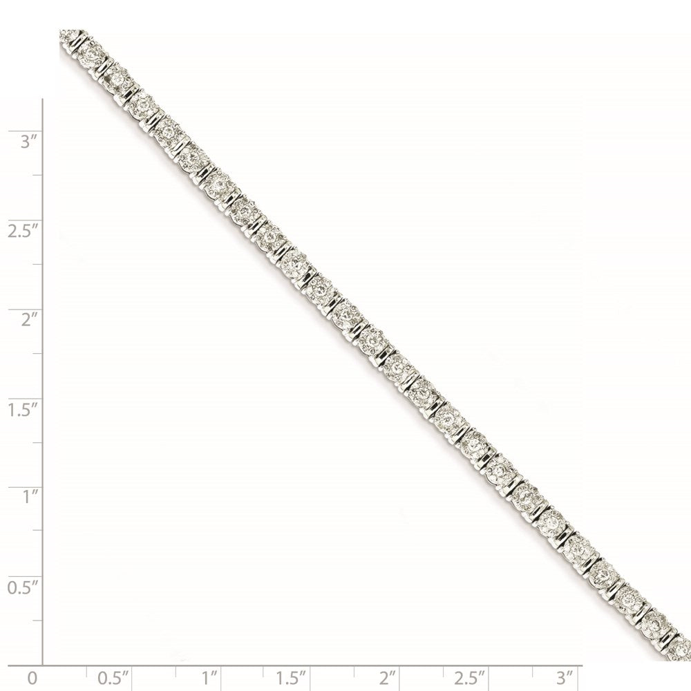 14K White Gold Diamond Bracelet