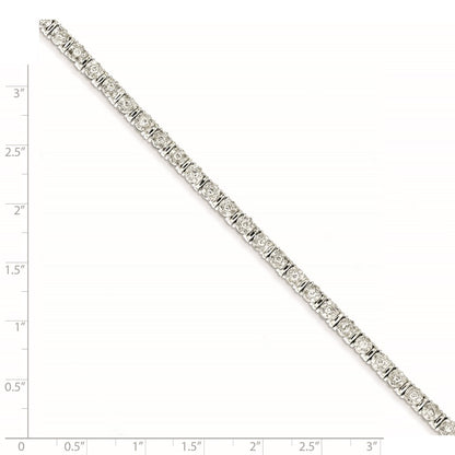 14K White Gold Diamond Bracelet