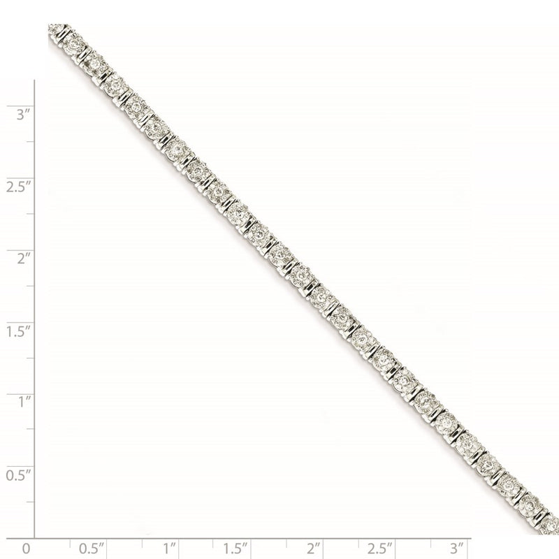 14K White Gold Diamond Bracelet