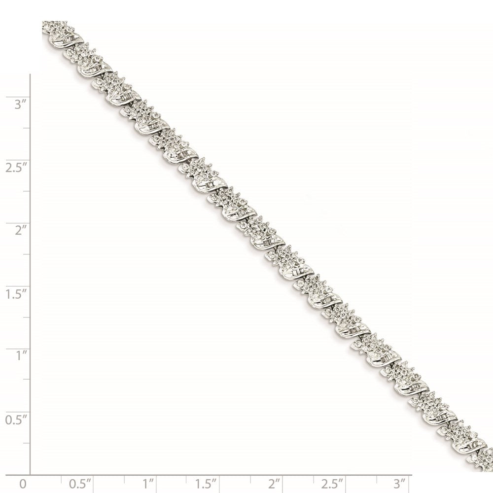 14K White Gold Diamond Fancy Bracelet