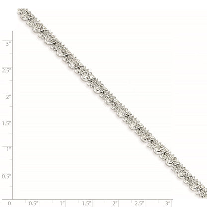14K White Gold Diamond Fancy Bracelet